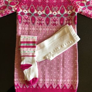 NWOT ‘Shrinking Violet’ sweater top with tights